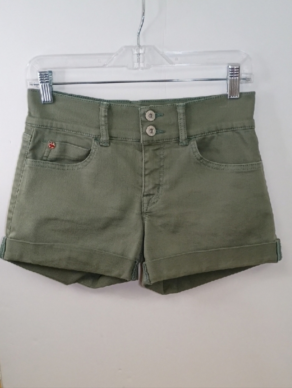 Hudson Jeans Olive High Rise Denim Shorts Size 27